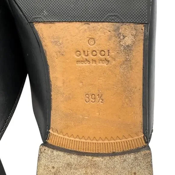 Gucci Black Princetown Leather Loafers
